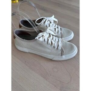 Frye Cream Canvas Lace Up Sneakers Casual‎ Shoes